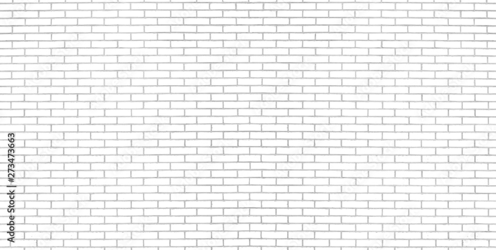 Poster Modern white brick wall texture for background