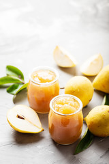 Sweet jam with yellow pears