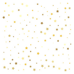 Gold stars. Confetti celebration