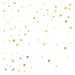 Gold stars. Confetti celebration