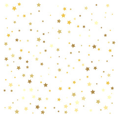 Gold stars. Confetti celebration