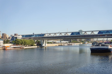 Bagration Bridge in Moscow