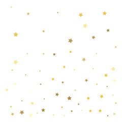 Gold stars. Confetti celebration