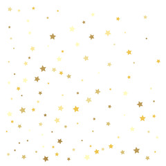 Gold stars. Confetti celebration
