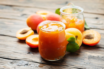 Homemade apricot jam