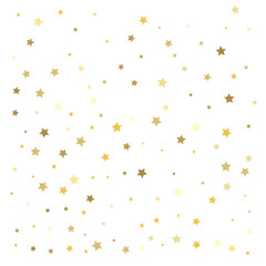 Gold stars. Confetti celebration
