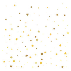 Gold stars. Confetti celebration