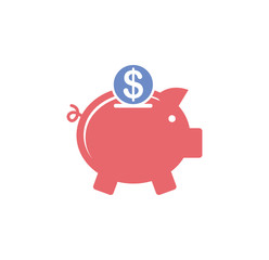 Piggy bank icons set icon on background for graphic and web design. Simple illustration. Internet concept symbol for website button or mobile app.