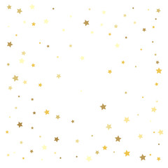Gold stars. Confetti celebration