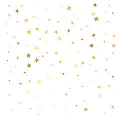 Gold stars. Confetti celebration