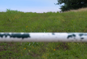 grassy hilltop on farm