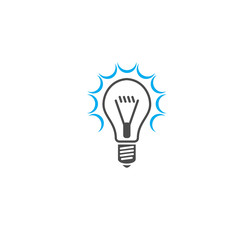 Bulb icon on background for graphic and web design. Simple illustration. Internet concept symbol for website button or mobile app.