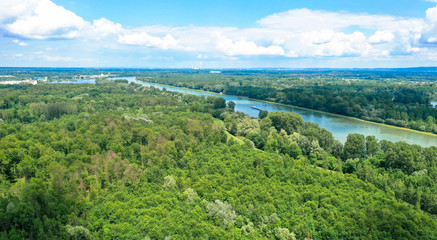 Luftbild: Rhein in Frankreich, Elsass