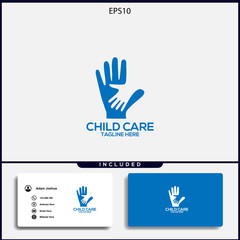 Fototapeta premium design logo child care simple concept