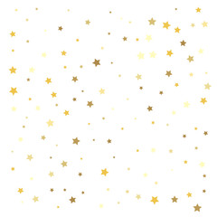 Gold stars. Confetti celebration