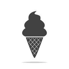 Ice cream cone icon vector isolated