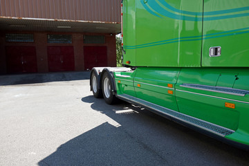 Naklejka premium View of tractor truck without a trailer