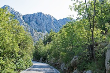 Magnificient untamed and wild mountain landscape of Paklenica National Park, Croatia