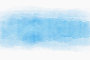 Fototapeta premium Abstract blue watercolor background texture on white paper background.
