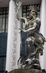 Fototapeta na wymiar Statue of Neptune in Durham Uk