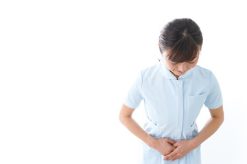 ご挨拶をする看護師