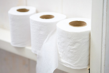 Tissue Rolls in the Restroom