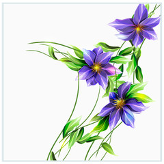 Floral vector card templates