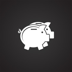 Piggy bank icons set icon on background for graphic and web design. Simple illustration. Internet concept symbol for website button or mobile app.