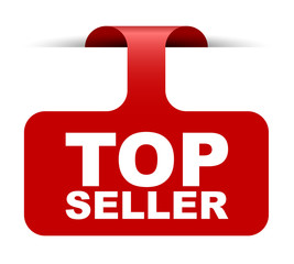 red vector banner top seller