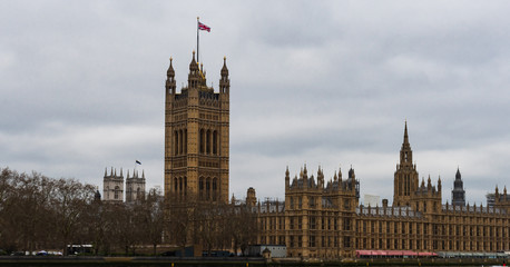 Fototapeta na wymiar London - Palace of Westminster - March 20, 2019