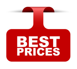 red vector banner best prices