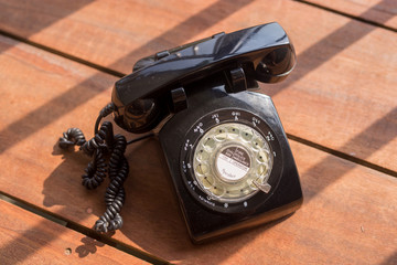 vintage black telephone