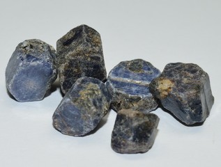Sapphire raw gemstones