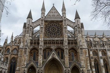 Fototapeta na wymiar London - Westminster Abbey foreshortening