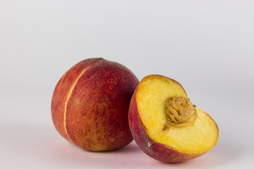 peach on white background, bone, peach isolated on white background