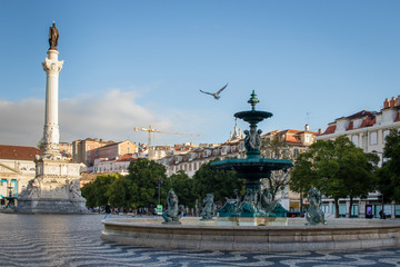 Early morning streets of Lisbon, Portugal, 2018