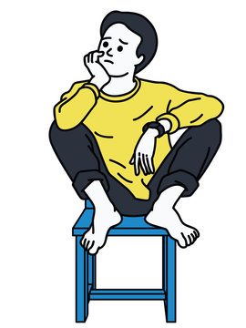 recommend clip art: Man spending time thinking