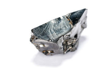 Closeup shot of fine gallium stones isolated on white background