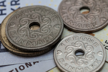 Danish kroner, currency from denmark in europe 