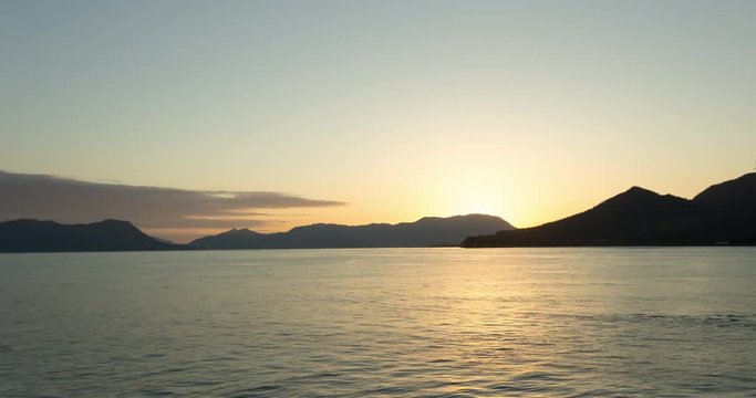 First sunrise in Ohkunoshima rabbits island