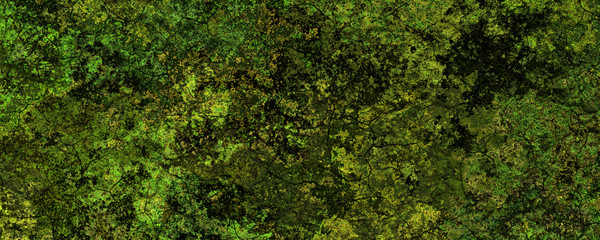 Cracked mossy green wall texture background