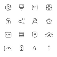 Fototapeta premium Set of button icon with line design suitable for application
