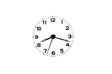 black clock isolated on white background