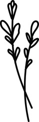 Line art and sketch black illustration on the white isolated background.