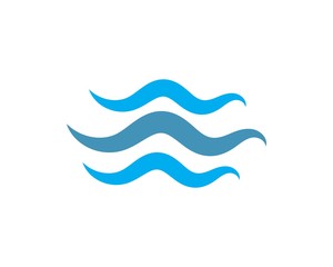 Water Wave symbol and icon Logo Template