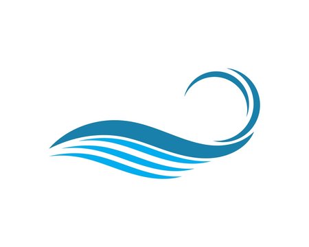 Water Wave symbol and icon Logo Template