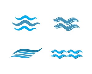 Water Wave symbol and icon Logo Template