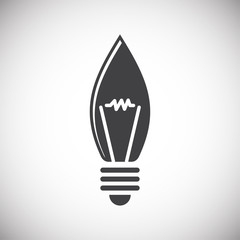 Fototapeta na wymiar Bulb icon on background for graphic and web design. Simple illustration. Internet concept symbol for website button or mobile app.