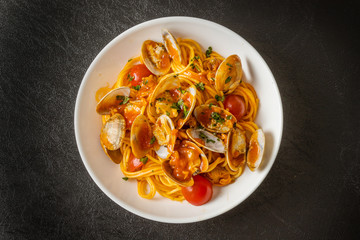 スパゲッティ　ボンゴレ　イタリアン　Gourmet of spaghetti vongole Italy