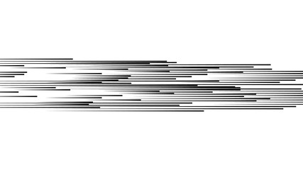 Speed lines isolated. Motion effect for your design. Black lines on white background. Vector
